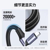 绿联（UGREEN） US316 双头Type-C数据线 2米 PD100W快充 （单位：条） 深空灰