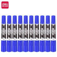 得力（deli） S555 记号笔 10支/盒 （单位:盒） 蓝色