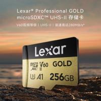 雷克沙（Lexar） LMSGOLD256G-BNNNG 存储卡 256GB TF（MicroSD） U3 V60 A1 读280MB/s 写180MB/s 高速内存卡 4K超清录制（GOLD） (单位：张)
