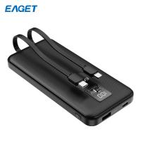 忆捷（EAGET）EQ102快充移动电源 22.5W自带双线智能数显10000毫安147.5*68.5*16.5mm（单位：个）黑色