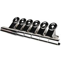 得力（deli）9523 圆形铁票夹圆形 51mm 6个/包(单位：包) 银色