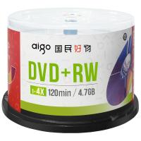 爱国者（aigo）DVD+RW 空白光盘/刻录盘 1-4速4.7GB 台产 可擦写 可重复刻录 桶装50片 (单位：组）