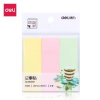 得力（deli） 66306 学生记事贴 76*25mm 300张/包 黄、粉、绿  包装四款图案随机发货 (单位:包)