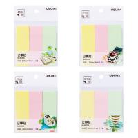 得力（deli） 66306 学生记事贴 76*25mm 300张/包 黄、粉、绿  包装四款图案随机发货 (单位:包)