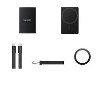 雷克沙（Lexar）SL500 移动固态硬盘磁吸套装 1TB USB 3.2 Gen 2x2 （单位：个）黑色