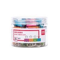 得力（deli） 8487 微笑长尾票夹 19mm 40只/筒(单位：筒) 混色