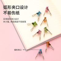 得力（deli） 8487 微笑长尾票夹 19mm 40只/筒(单位：筒) 混色