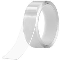 得力（deli） JL520 纳米无痕双面胶带 1mm*2cm*1m(1卷/盒) 透明色 (单位:卷)