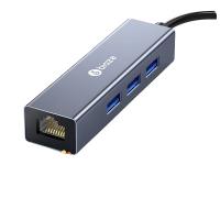 毕亚兹（BIAZE） ZH17 USB3.0转千兆网卡分线器 USB3.0转RJ45(单位：个) 灰色