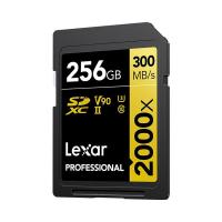 雷克沙（Lexar）LSD2000256G-RNNNC 存储卡 256GB SD4.0 UHS-II 传输300MB/s 写入260MB/s 32*24*2.1mm (单位：片) 黑金配色