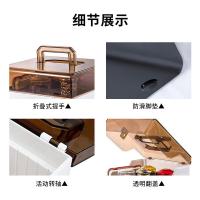 优必利 4656 印章箱 5格 机械密码锁透明翻盖 （单位:个） 白咖