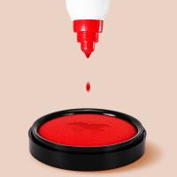 齐心（COMIX） B3747 速干印台Ø85mm 中号 （单位：个）红