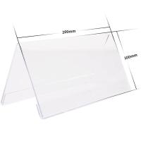 得力（deli） 9294 V型亚克力桌牌 100x200mm （单位：个)