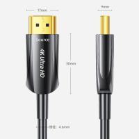 毕亚兹（BIAZE）HX111-50m小头光纤HDMI线2.0版50米（单位：个）黑色