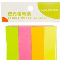 西玛（SIMAA） 8452 分条荧光便利贴便签纸 76*19mm 400张/包 (单位:包)