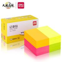 得力（deli） 9084 百事贴 51*76mm 100张/包 荧光色系（黄、橙、粉、绿） 12袋/盒 (单位:盒)