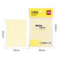 得力（deli） 9077 记事贴 76*101mm 100张(单位：包) 黄色