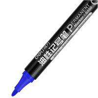 得力（deli）S550记号笔1.5mm 不可再充墨水 单头 10支/盒(单位：支)蓝色