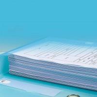 得力（deli） 63211 彩透档案盒 55mm 蓝色 (单位:个)