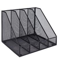得力（deli） 78986 四联金属网文件框 310*258*255mm  (单位：个 )黑