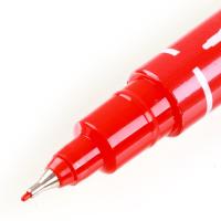 齐心（COMIX） MK804 小双头记号笔 0.5mm-1.5mm 12支/盒（单位：盒）红色