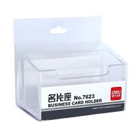 得力（deli） 7623 亚克力单格名片座 103.5*45.5*50.5mm (单位: 个)透明色