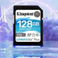 金士顿（Kingston） class10 U3 V30 SD存储大卡 SDG3/128G (单位: 个) 读速170MB/s 写速90MB/s