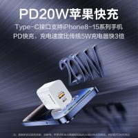 品胜（PISEN） KC-C02 充电器 22.5W+20W双口快充 单个装 （单位:个） 云初白