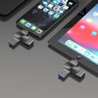 忆捷（EAGET） 优盘 U盘 USB3.0 Lightning接口手机电脑两用 i66Plus-64G 55×15×8mm (单位:个) 锖色