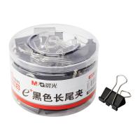 晨光（M&G） ABS92737 长尾夹 15mm60只/筒 黑色（单位：筒）