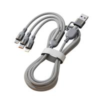 现代（HYUNDAI） YH-NB011 二拖三快充数据线 80g 100W （单位：个） 深空灰