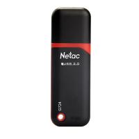 朗科（Netac）G724 U盘USB2.0 带盖帽64GB（单位：个）黑红色