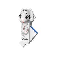 忆捷（EAGET）HT18 U盘  蛇年生肖U盘USB3.2+Type-c双接口 高速全金属防水防震 办公礼物U盘-64GB（单位：个）珍珠镍