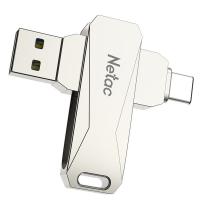 朗科（Netac） G473 旋转型双接口金属U盘 Type-C+USB3.0 64GB(单位：个)