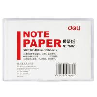 得力（deli）7602便条纸带盒147*101mm(单位：盒)白
