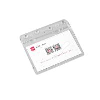 得力（deli）PVC证件卡100个/盒 容卡尺寸86*54mm横式防水透明塑料卡套 吊牌 工作证 5758（单位：盒）透明色