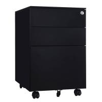 臻远 ZY5052386 钢制活动柜 三抽侧拉款 39*50*60cm（单位：台）黑色