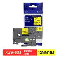 科思特 KZe-631 标签色带 12mm*8m 黄底黑字 适用兄弟GI100/PT200/PT1000/PT1000BM/PT1010/PT1010B/PT1010N/PT1010R/PT1010S/PT1090/PT1090BK (单位