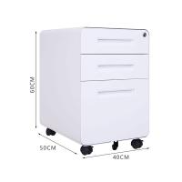 臻远 ZY5062217 钢制三抽矮柜 圆弧款 40*50*60cm（单位：台）白色