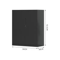 臻远 ZY5062284 钢制窄边铁门文件柜 90*40*92.5cm（单位：台）黑色