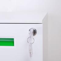 臻远 ZY5062213 钢制三抽矮柜一字扣手款 39*50*60cm（单位：台）白色绿色扣手