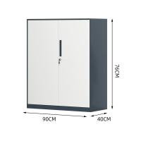 臻远 ZY5062275 钢制窄边铁门文件柜 90*40*76cm（单位：台）灰白