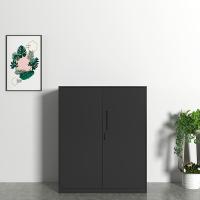 臻远 ZY5062276 钢制窄边铁门文件柜 90*40*76cm（单位：台）黑色