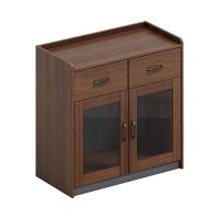 臻远 ZY-SY-187 木质简约储物柜资料柜 80*40*80cm 胡桃色 两门矮柜 (单位:台)