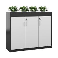 臻远 ZY5062242 铁皮文件柜 120*30*100cm 灰白套色 三门矮柜 (单位:台)