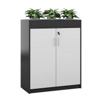 臻远 ZY5062238 文件柜 80*30*80cm 灰白套色 二门矮柜 (单位:台)