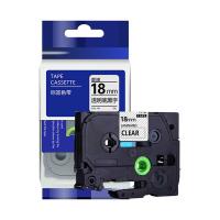 得印（befon） AZe-141 标签机色带  18mm 适用机型：兄弟brother PT-D200 PT-D210 PT-2030 （单位：支） 透明底黑字
