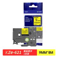 科思特 KZe-621 标签色带 9mm*8m 黄底黑字 适用兄弟标签机 (单位:支)