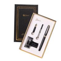 毕加索（pimio）PS-717 亮黑金夹钢笔礼盒 财务笔尖+小墨水+吸墨器（单位：套）