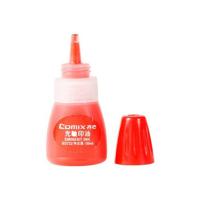 齐心（COMIX）  B3722 光敏印油 10ML 28*63mm(单位：瓶) 红色